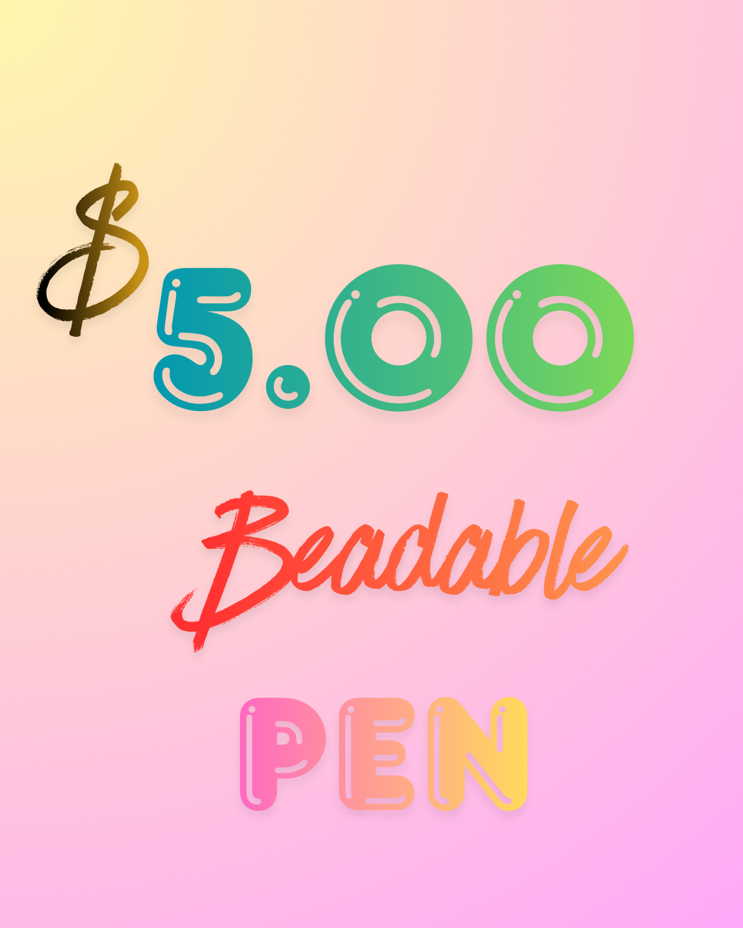 $5 Beadable Pen